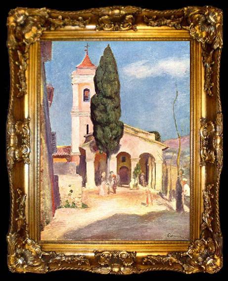 framed  Pierre-Auguste Renoir Kirche in Cagnes, ta009-2